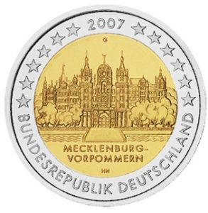 GERMANY 2 EURO 2007 - SCHWERIN CASTLE - G - KARLSRUHE
